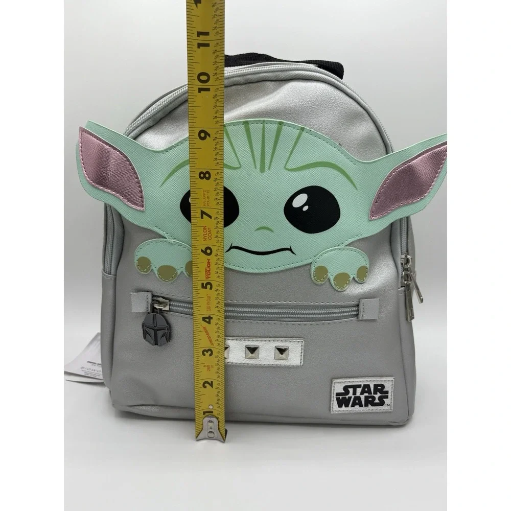 NEW Bioworld Mini Backpack Grogu The Child Mandalorian Silver Flawed Scuffs‎